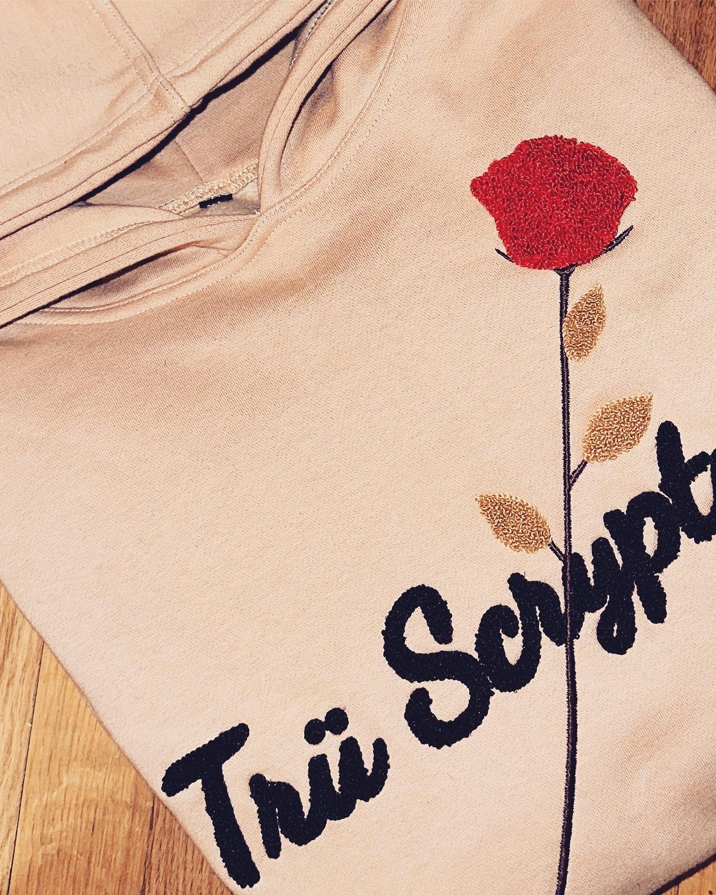 Red rose hoodie.