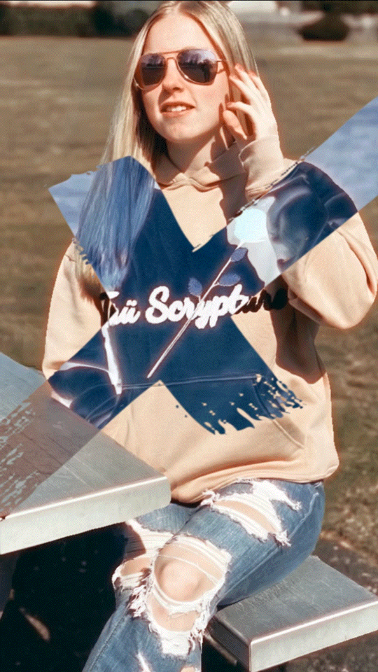 Trü Scrypted Red Rosé Hoodie - Nude