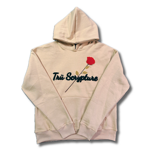 Trü Scrypted Red Rosé Hoodie - Nude