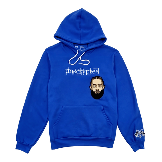 Unscrypted Nip Hoodie - Nipsey Blue