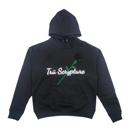 Trü Scrypted Black Rose Hoodie - Onyx