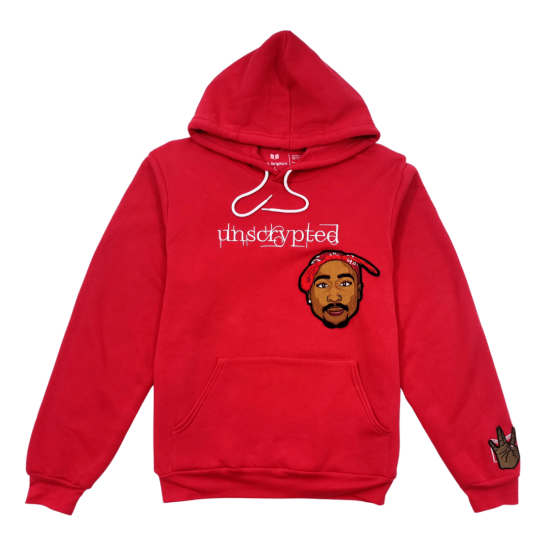 Red tupac hoodie discount