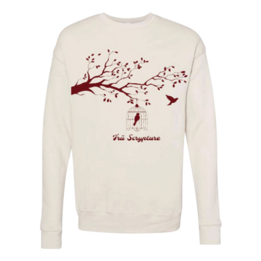 Trü Caged Bird Crewneck - Heather Dust