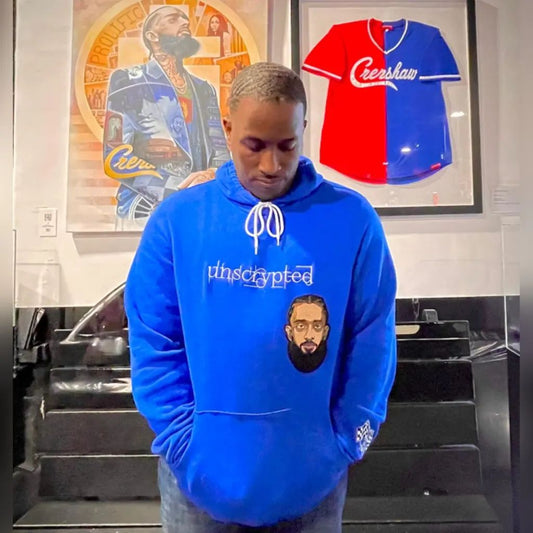 Unscrypted Nip Hoodie - Nipsey Blue