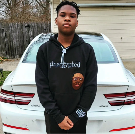 Unscrypted BIG Hoodie - Black