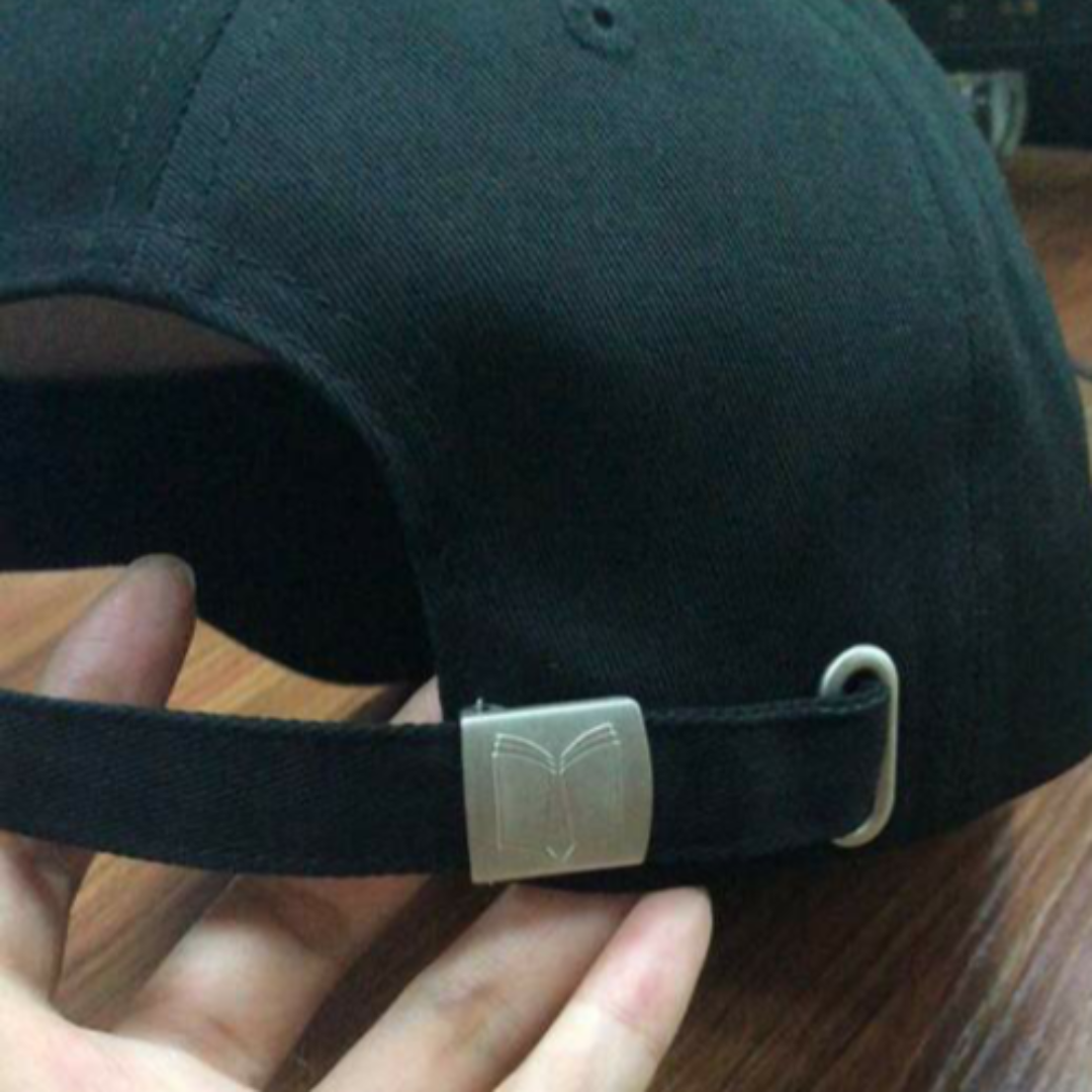 Picture of  the Trü Scrypted Black Rose Dad Hat from the back view.