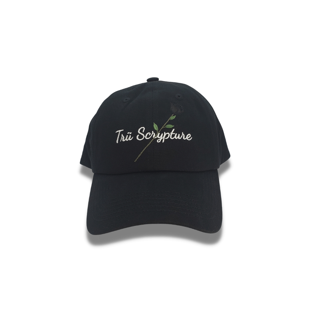 Trü Scrypted Black Rose Dad Hat - Onyx