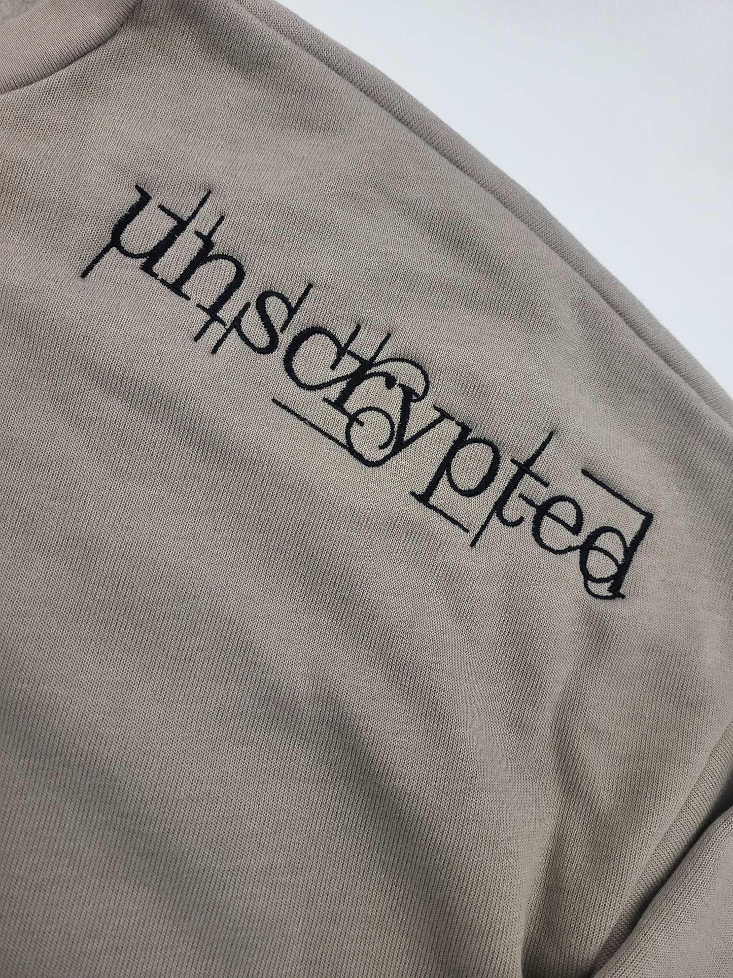 Unscrypted Sidezip Crewneck - Heather Stone