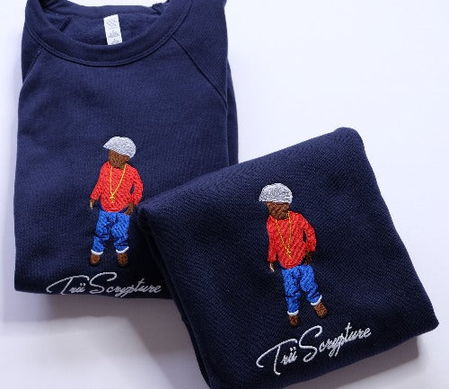 Picture of  the two Trü B-Boy Crewnecks from the front view.