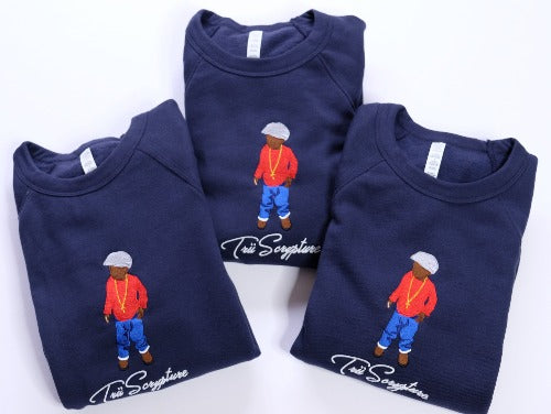Picture of  the three Trü B-Boy Crewnecks from the front view.