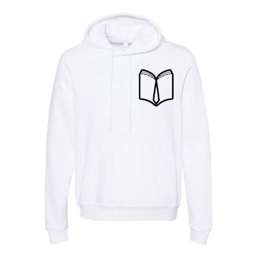 Picture of the got trü hoodie in white from the front view.