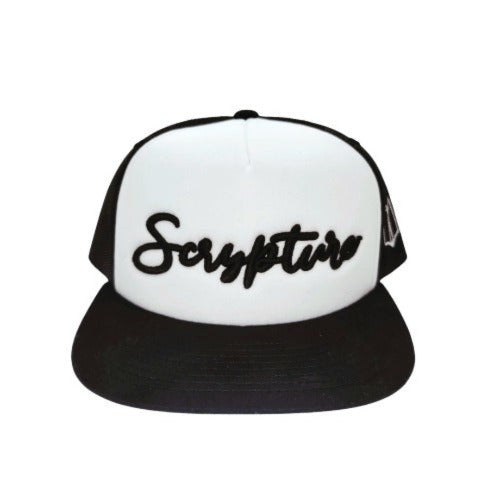 Youth Scrypted Trücker Snapback - White/Black